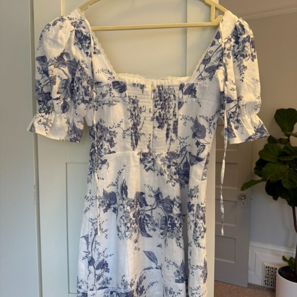 REFORMATION Evianna Linen Dress - Size 4 - Picture 3 of 5